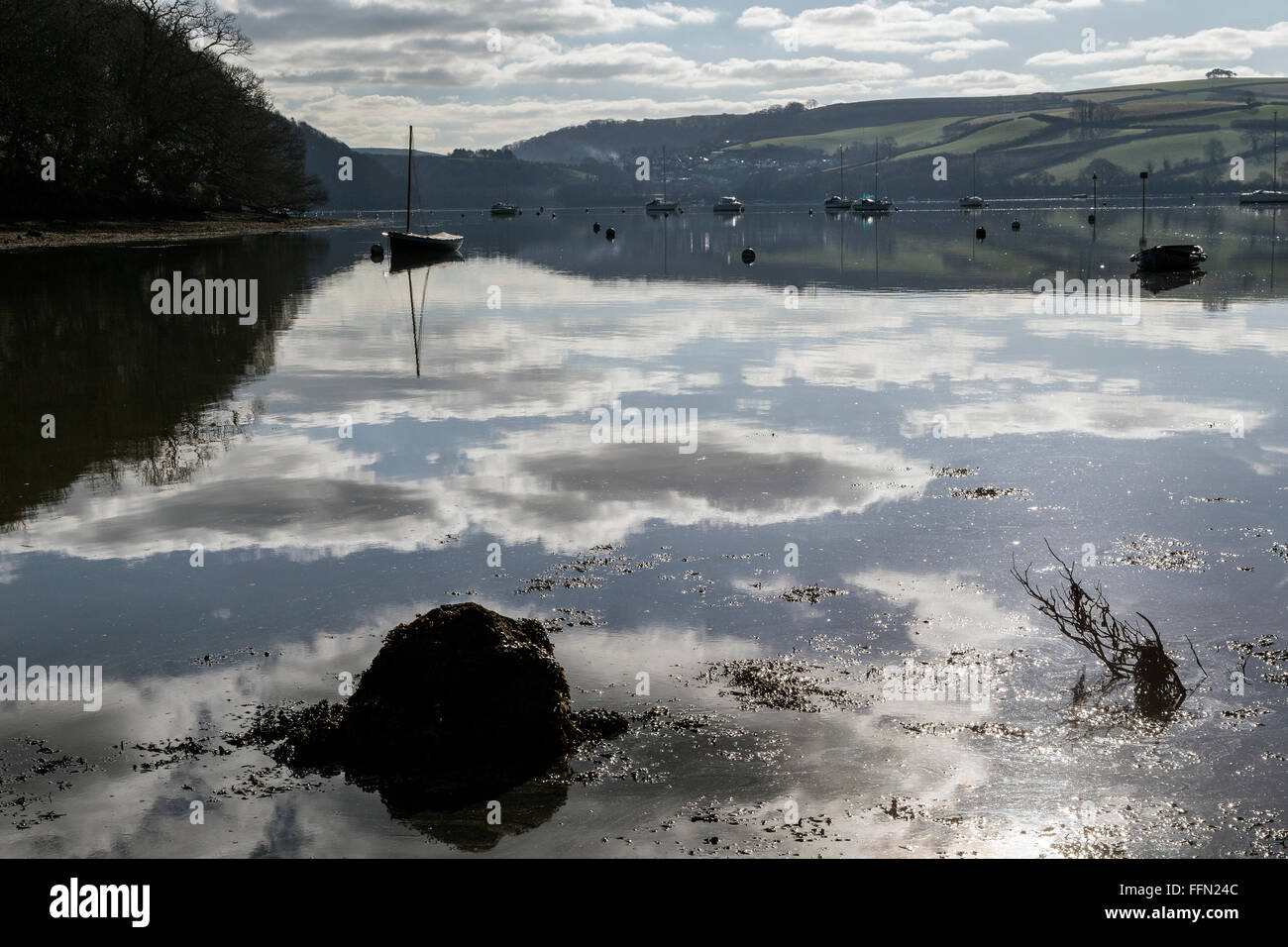 River Dart at Stoke Gabriel,Devon.Dittisham,Stoke Gabriel is a village