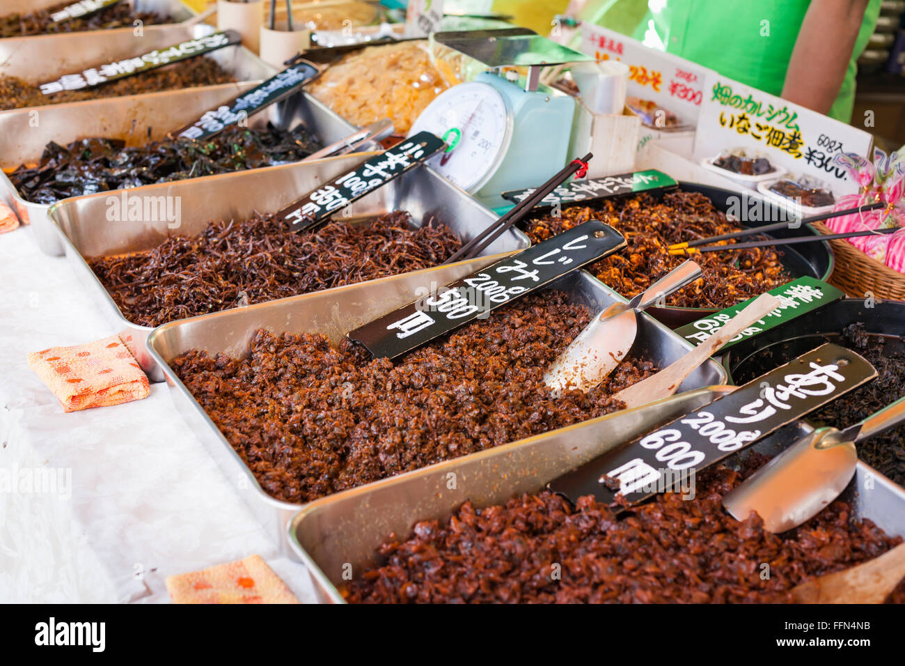 Sale of Japanese traditional products Stock Photo Alamy