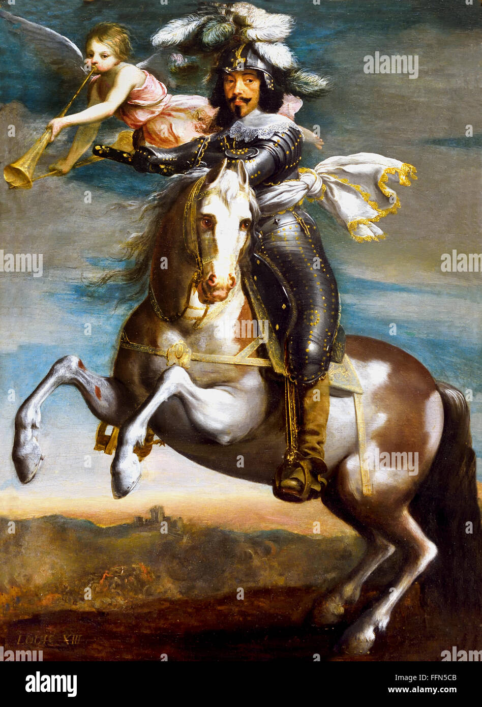 Portrait King Louis XIII by Maître des Cortèges 17th Century ( monarch