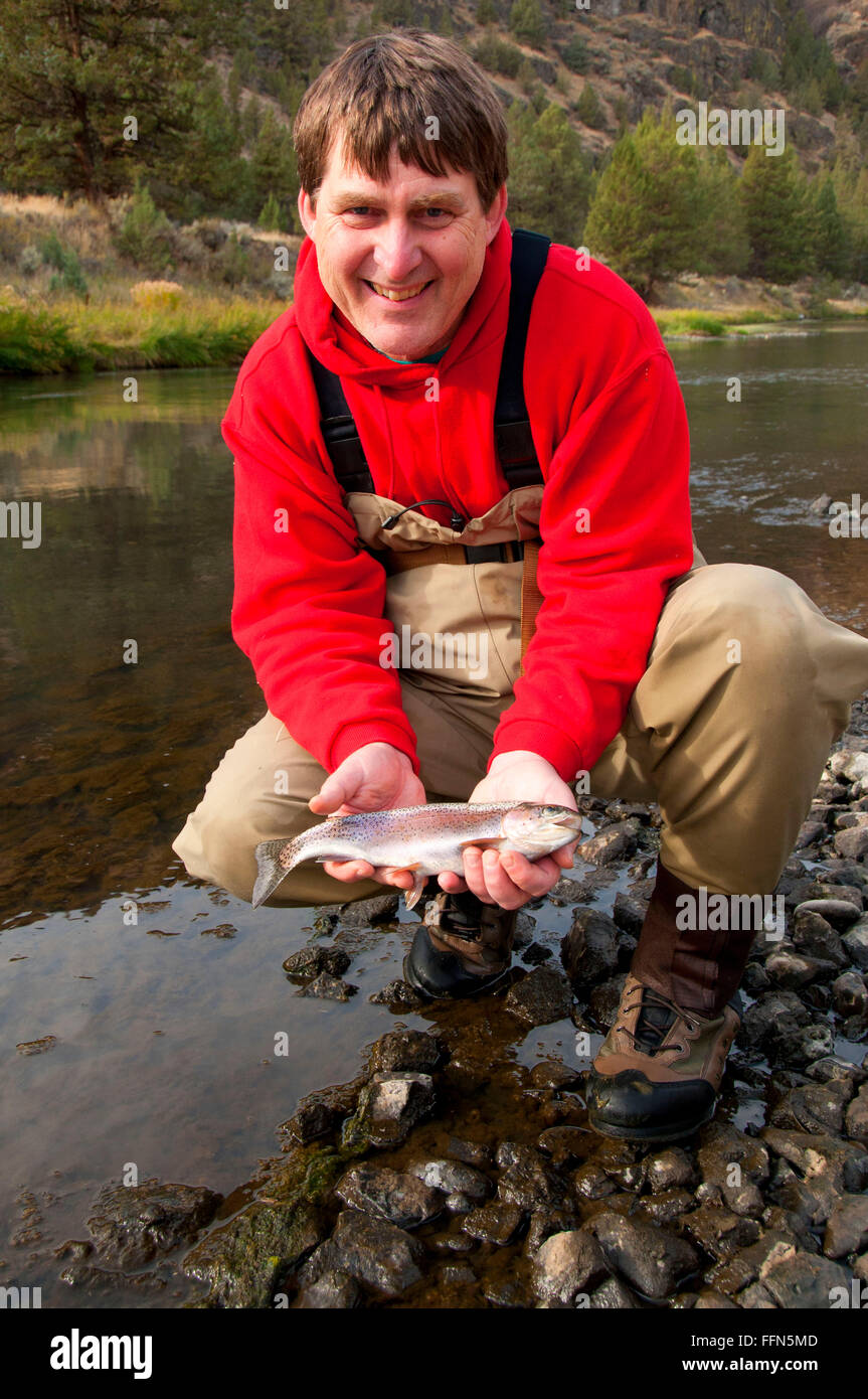 Fish stringer with trout, McKenzie Wild and Scenic River