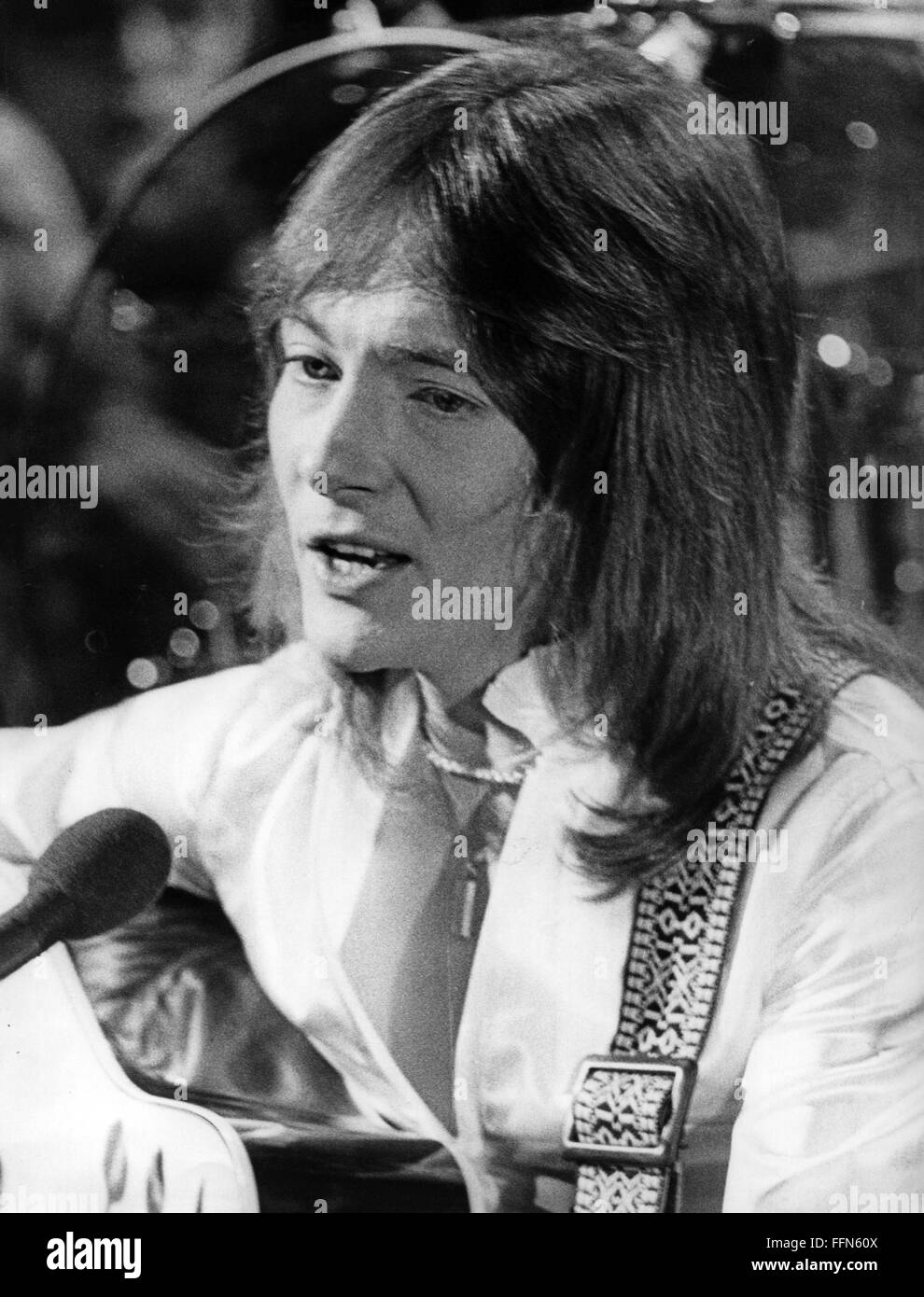 Norman, Chris, * 25.10.1950, British singer (pop), portrait, as lead singer of the group 'Smokie', 1977, Stock Photo