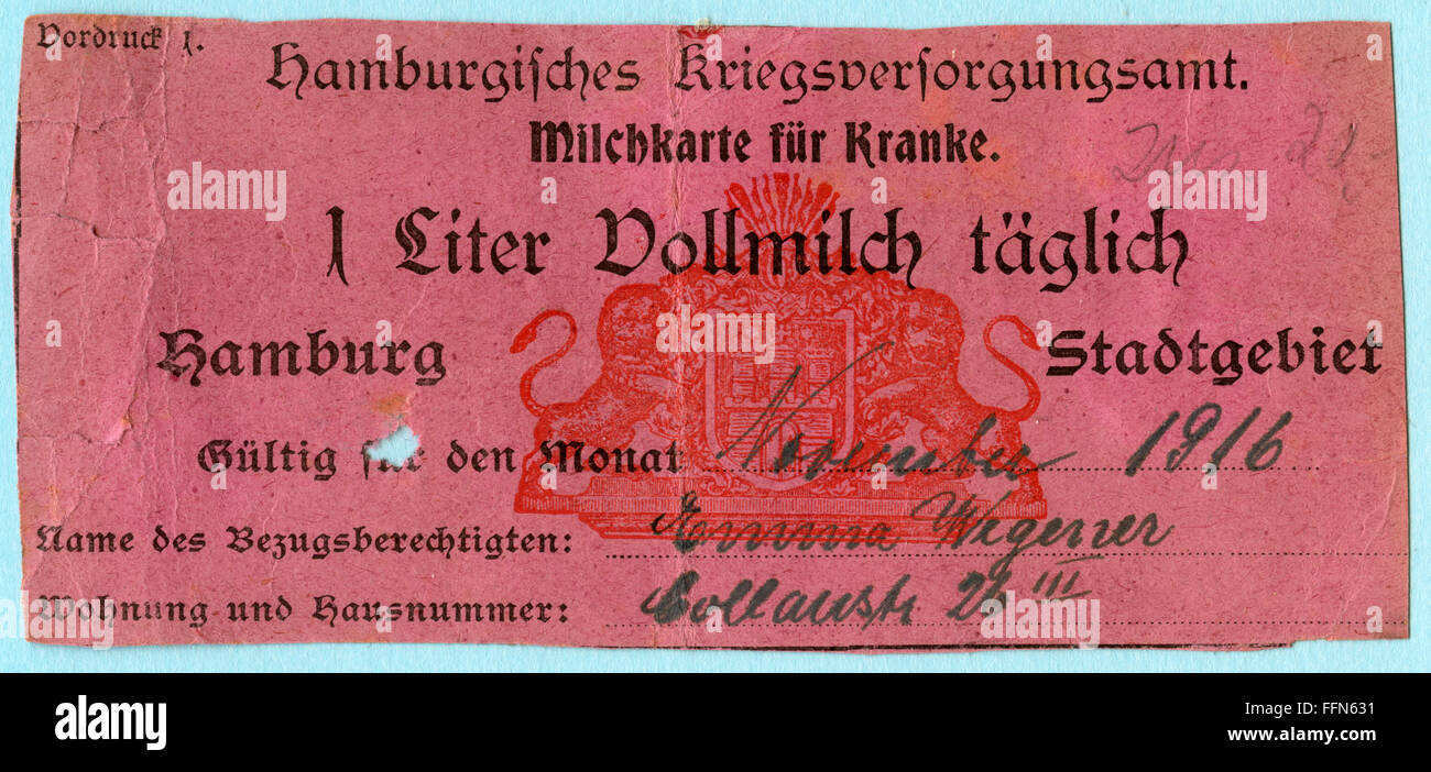 Food ration card hi-res stock photography and images - Alamy