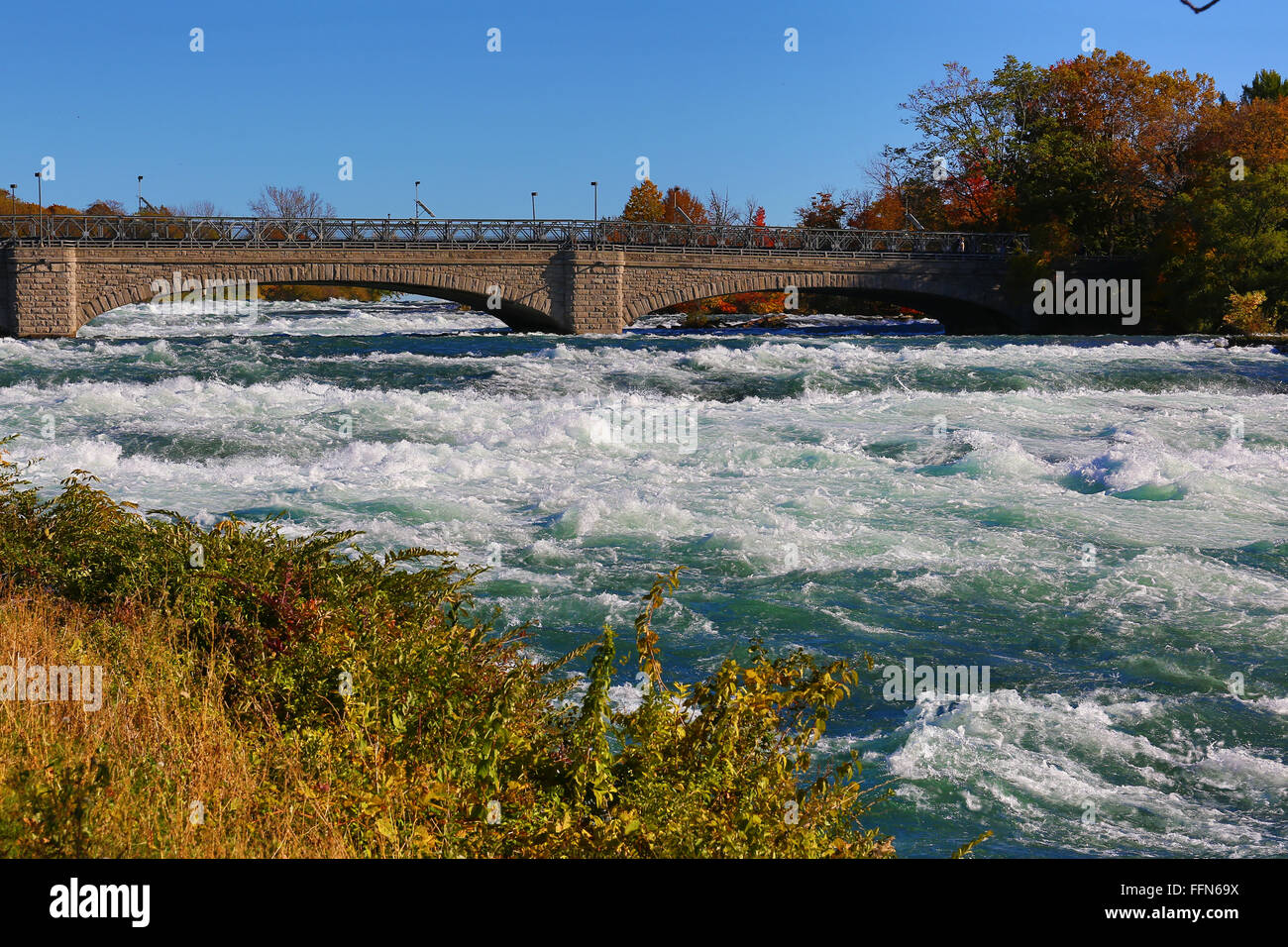 Goat Island road, Niagara Falls state park Stock Photo Alamy