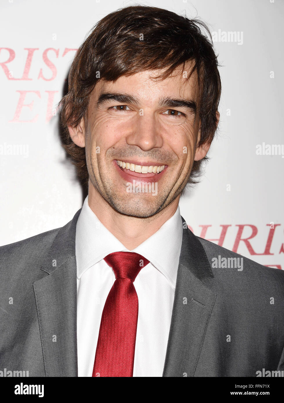 Actor Christopher Gorham arrives at the premiere of Unstuck's 'Christmas Eve' at the ArcLight Hollywood on December 2, 2015 in Hollywood, California., Stock Photo