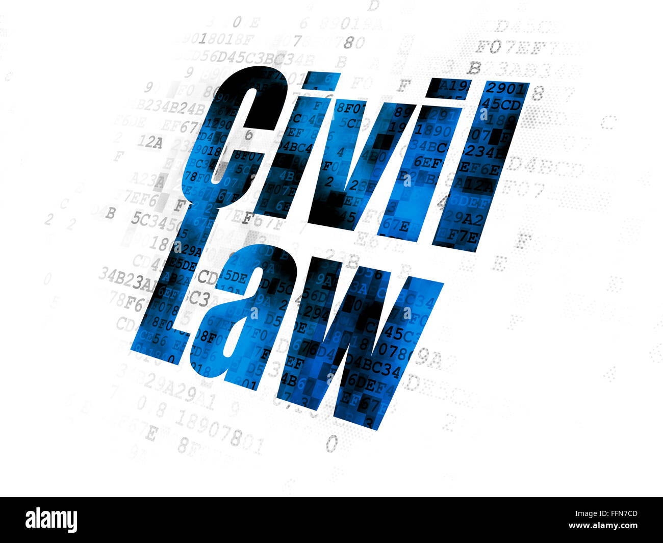 Law concept Civil Law on Digital background Stock Photo Alamy