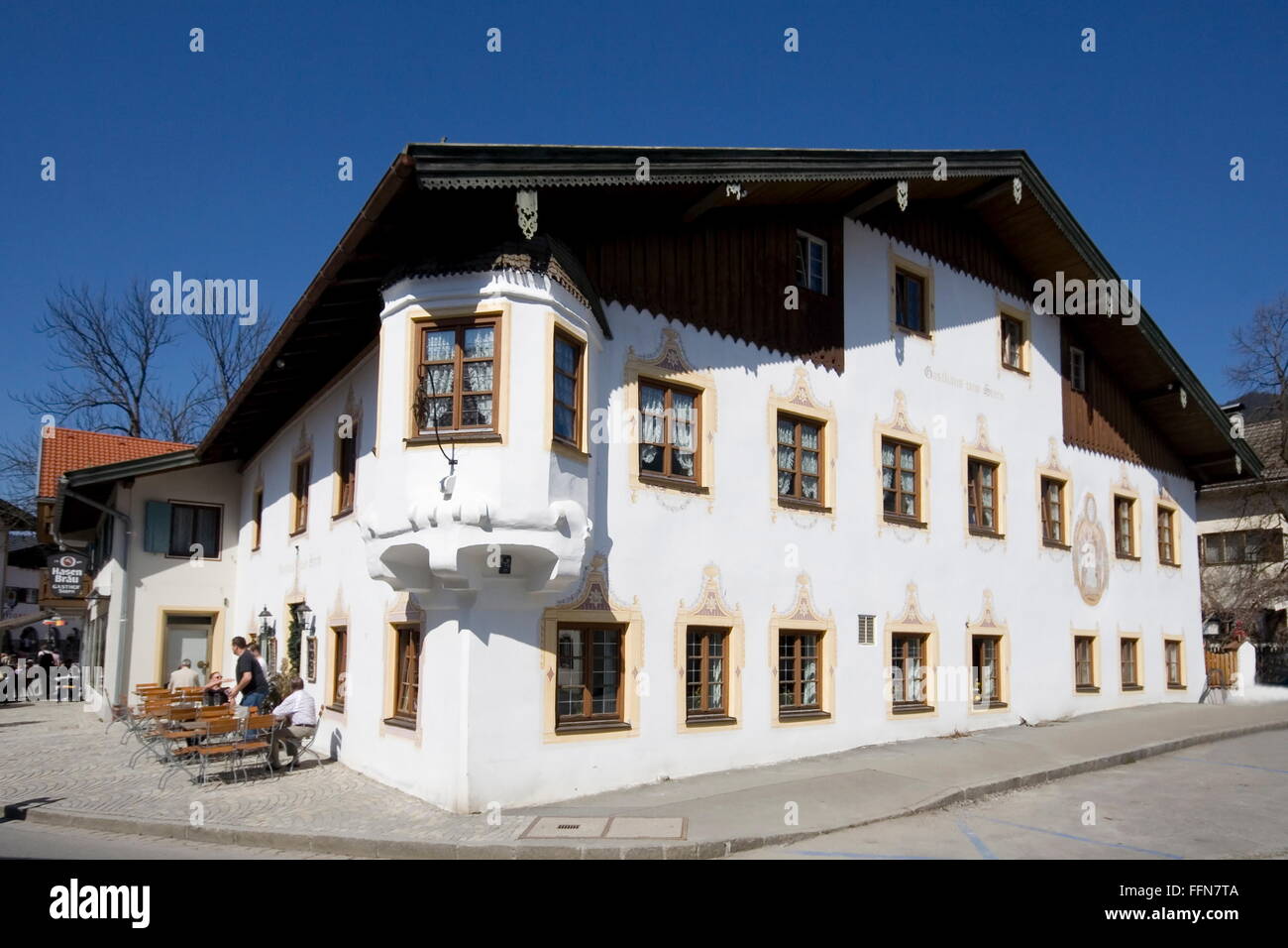 Geography Travel Germany Oberammergau Gasthaus Zum Stern Stock Photo Alamy