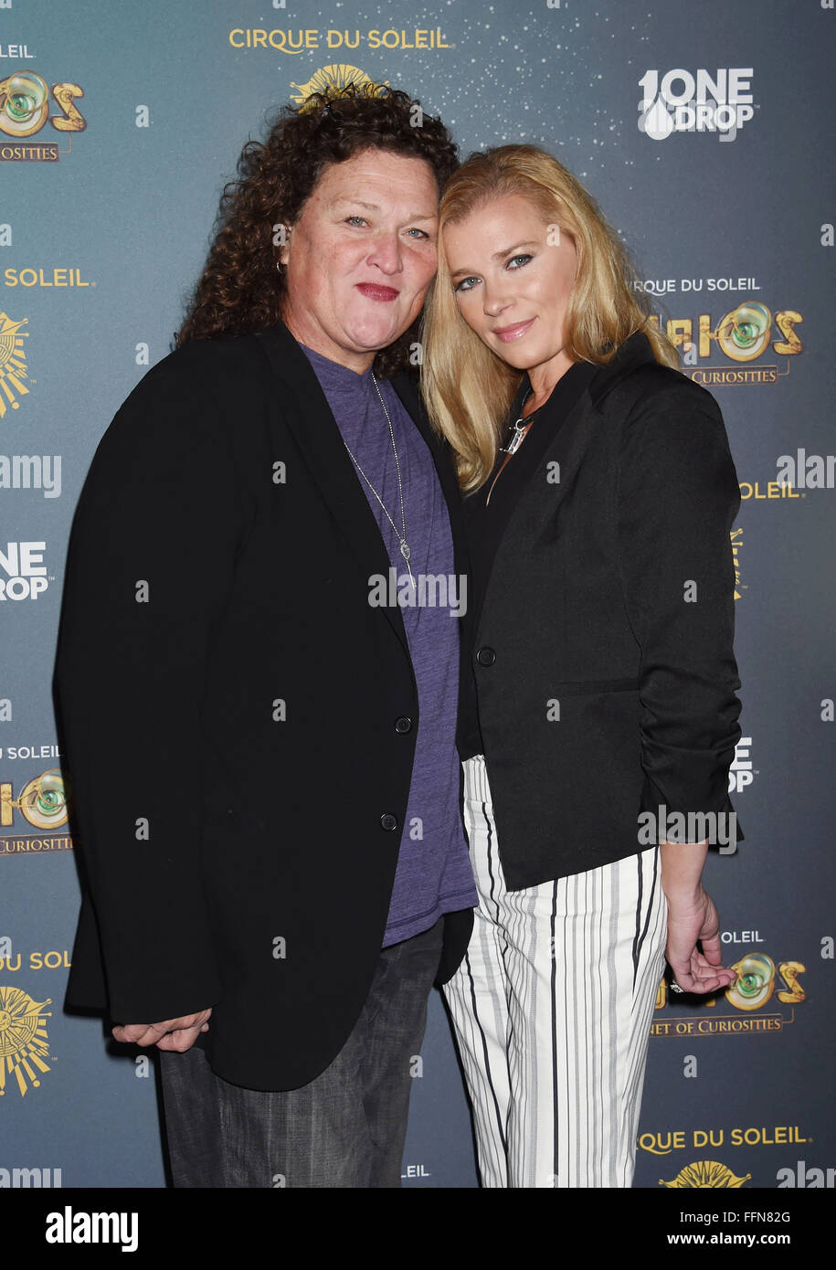 Actress Dot Marie Jones L And Bridgett Casteen Attend The Opening Night Of Cirque Du Soleil S Kurios Cabinet Of Curiosities At Dodger Stadium On December 9 15 In Los Angeles California