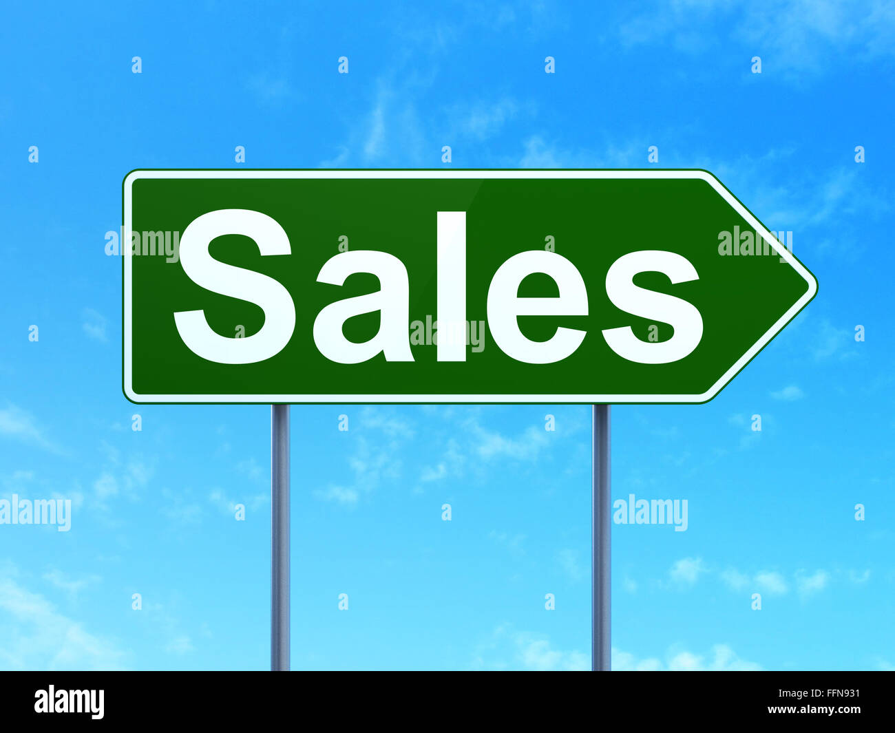 Marketing concept: Sales on road sign background Stock Photo - Alamy