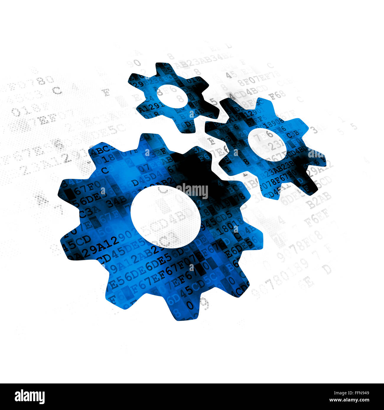 Web design concept: Gears on Digital background Stock Photo - Alamy