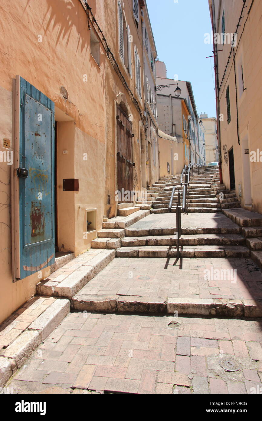 geography / travel, France, Marseille, Panier District, alley, Additional-Rights-Clearance-Info-Not-Available Stock Photo