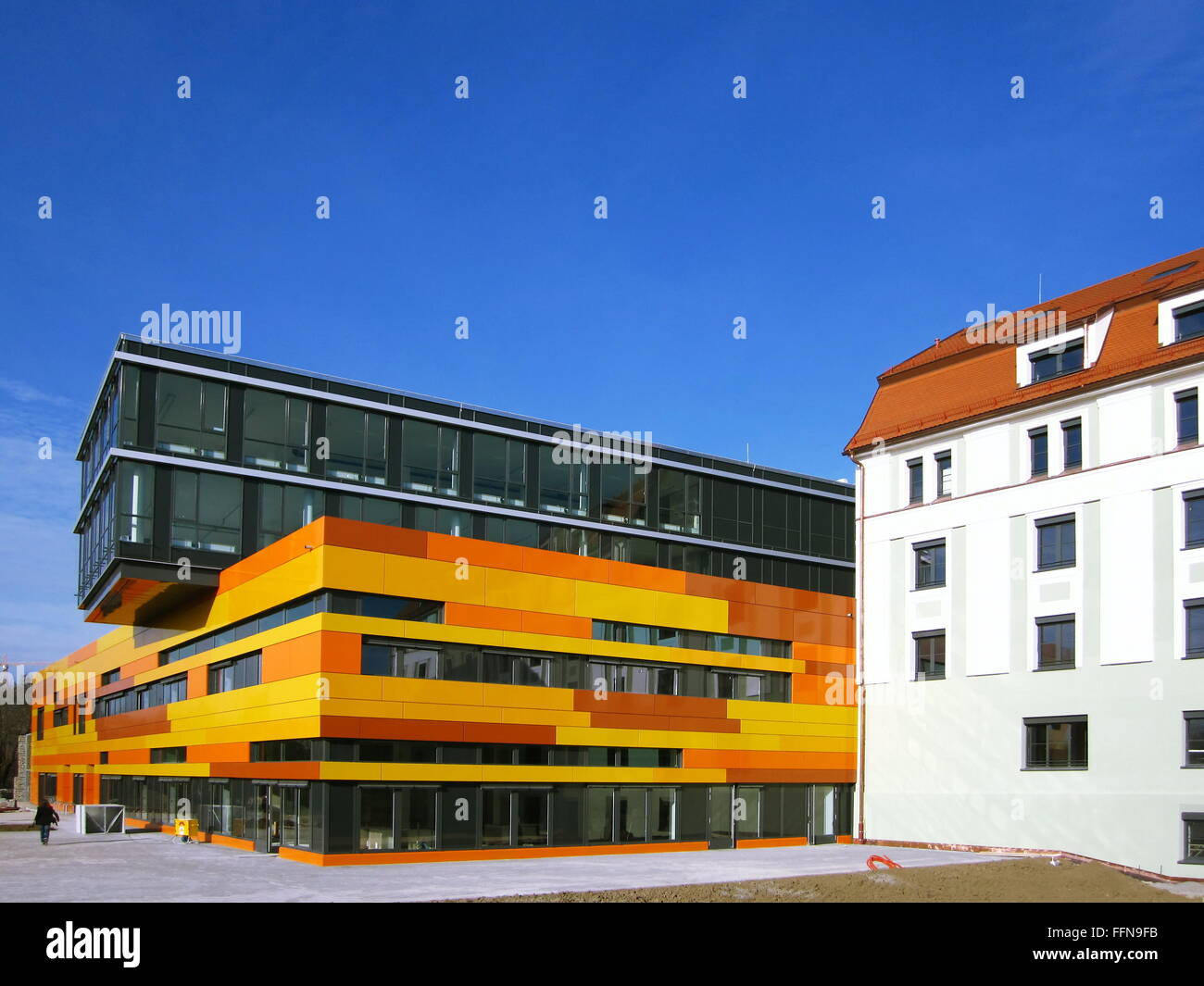 geography / travel, Germany, Bavaria, Munich, Westend, 'Medienfabrik', media quarter, built: 2007 - 2009 by KSP, exterior view, Additional-Rights-Clearance-Info-Not-Available Stock Photo