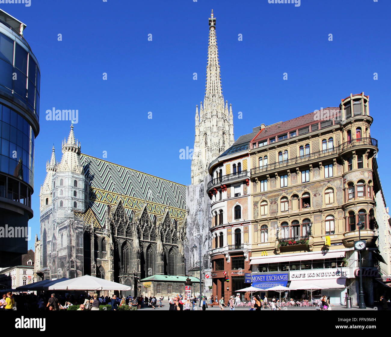 geography / travel, Austria, Vienna, Stephansplatz,  St. Stephen's Cathedral, Additional-Rights-Clearance-Info-Not-Available Stock Photo