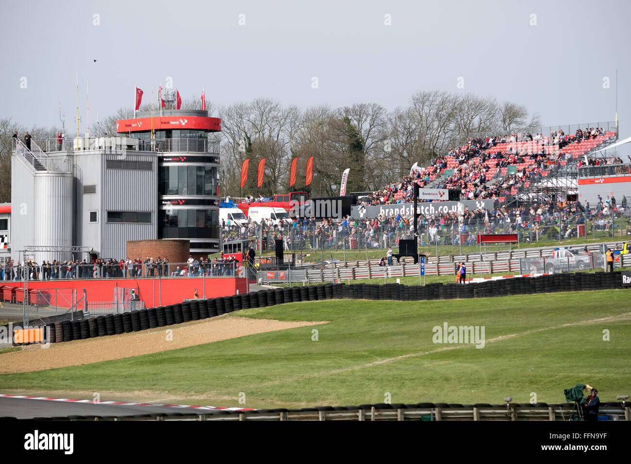 Stadium at Brands Hatch racing track Stock Photo Alamy