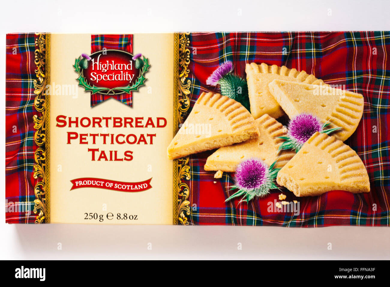 packet of Highland speciality Shortbread Petticoat Tails on white