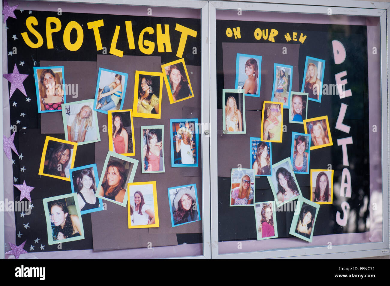Orlando, US - Closeup view of a college notice board which spotlight some  announcements Stock Photo - Alamy
