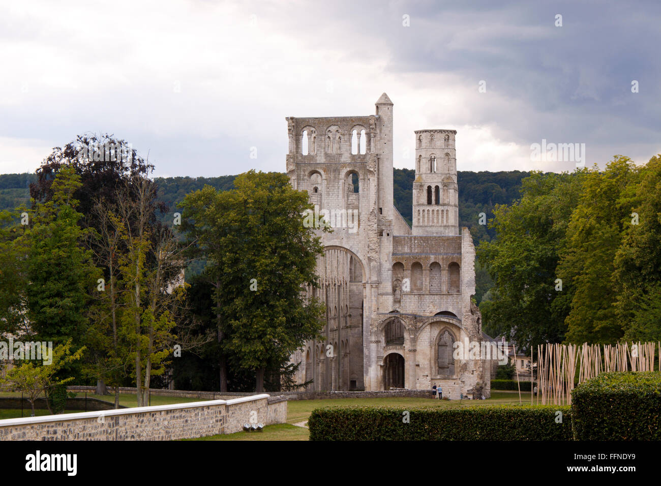 Abbey of Jumieges in Normandy Stock Photo