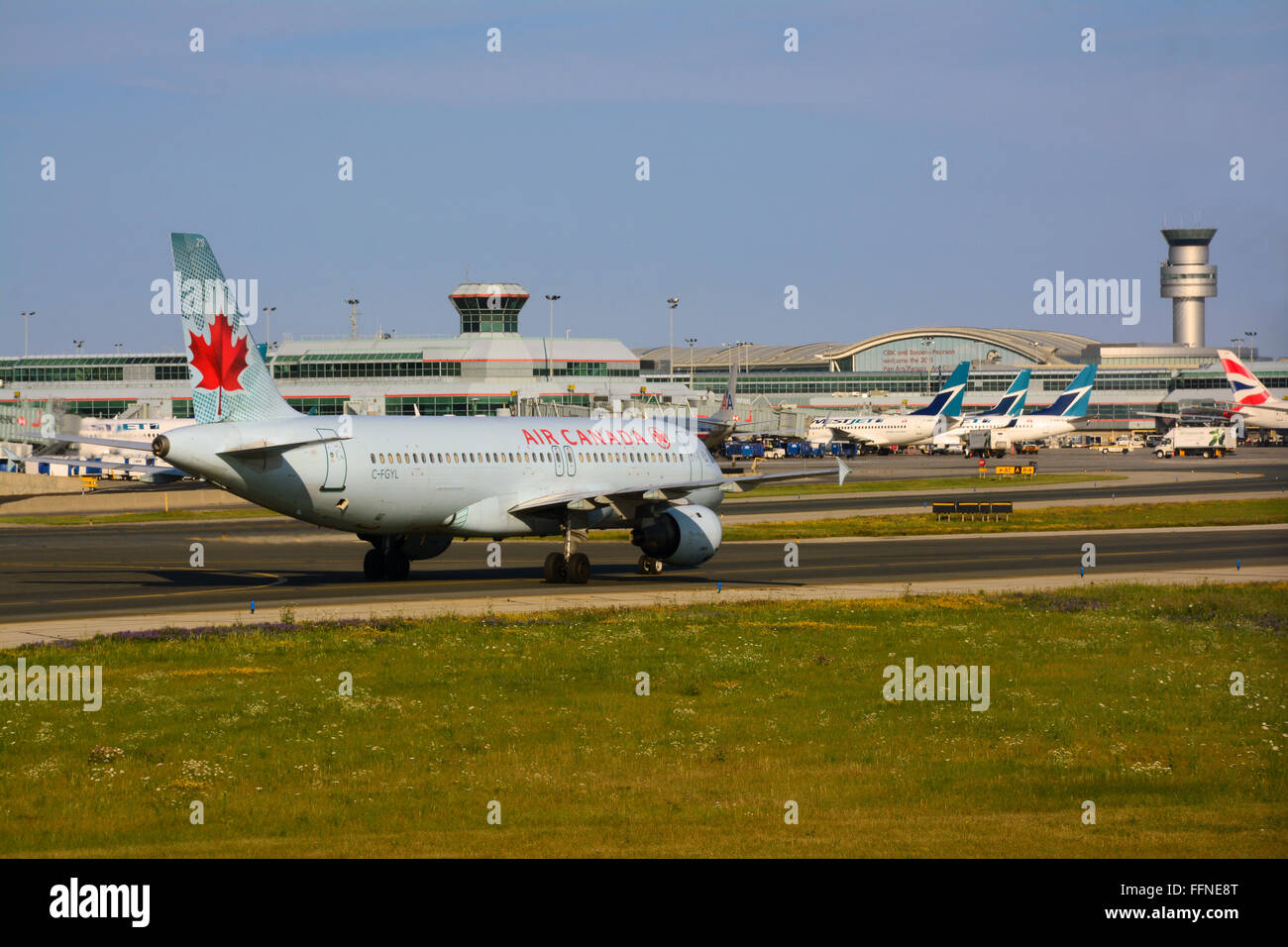 Air Canada airplane at Pearson airport, Toronto, Canada Stock Photo