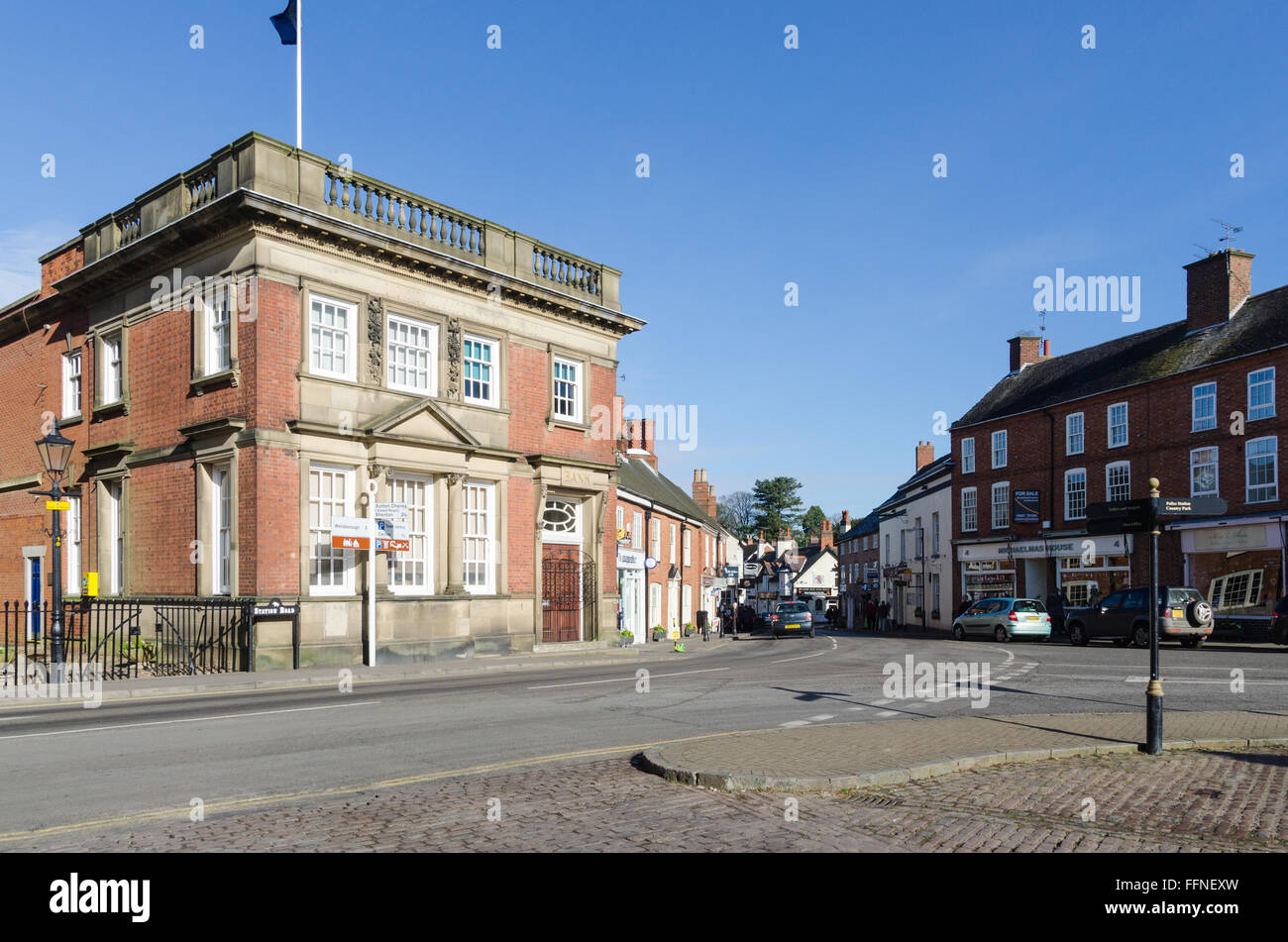 Elegant old bank building in the centre of Market Bosworth