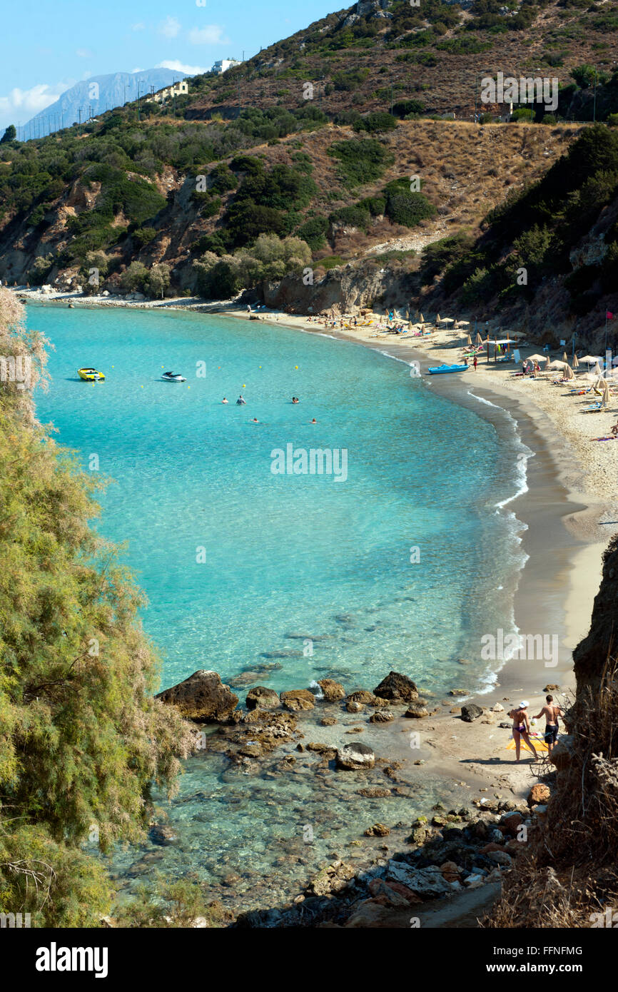 Griechenland, Kreta, Nordostkreta, Voulisma-Strand in der Bucht von Istro östlich von Agios Nikolaos Stock Photo