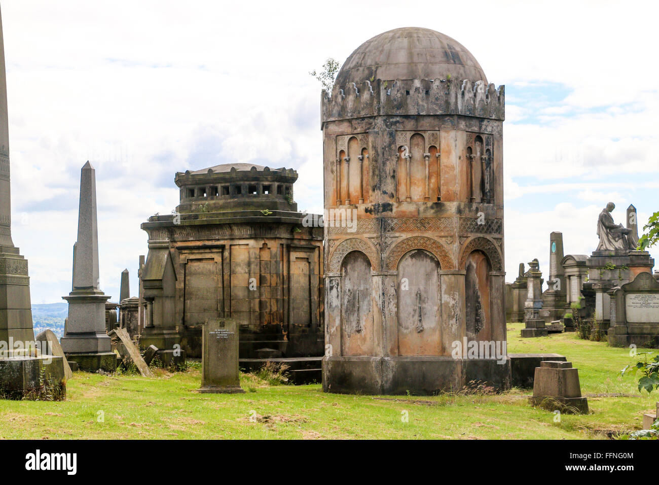 Tomb, Necropolis, cemetery of the Victorian elite, Glasgow, Scotland