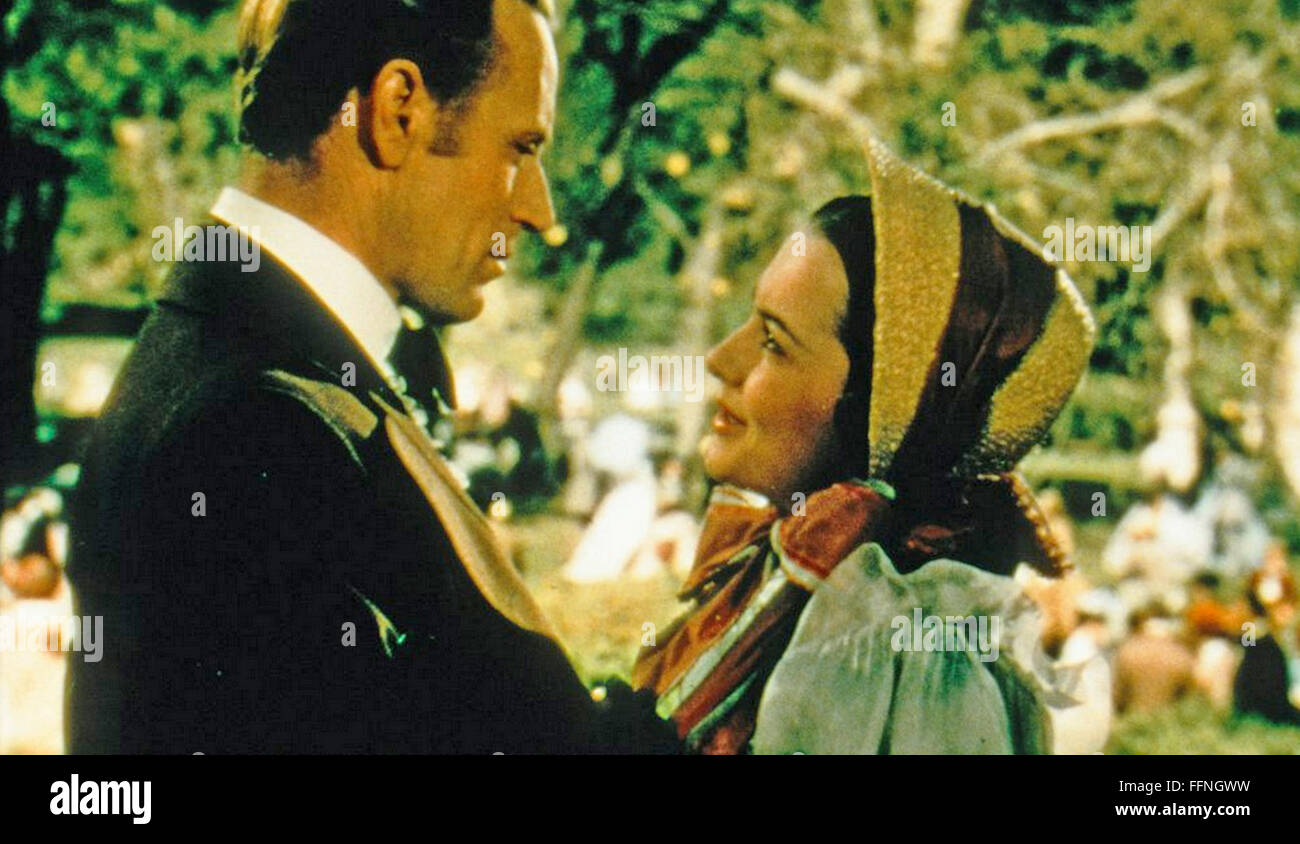 GONE WITH THE WIND 1939 MGM film with Olivia de Havilland as Melanie Hamilton and Leslie Howard as Ashley Wilkes Stock Photo