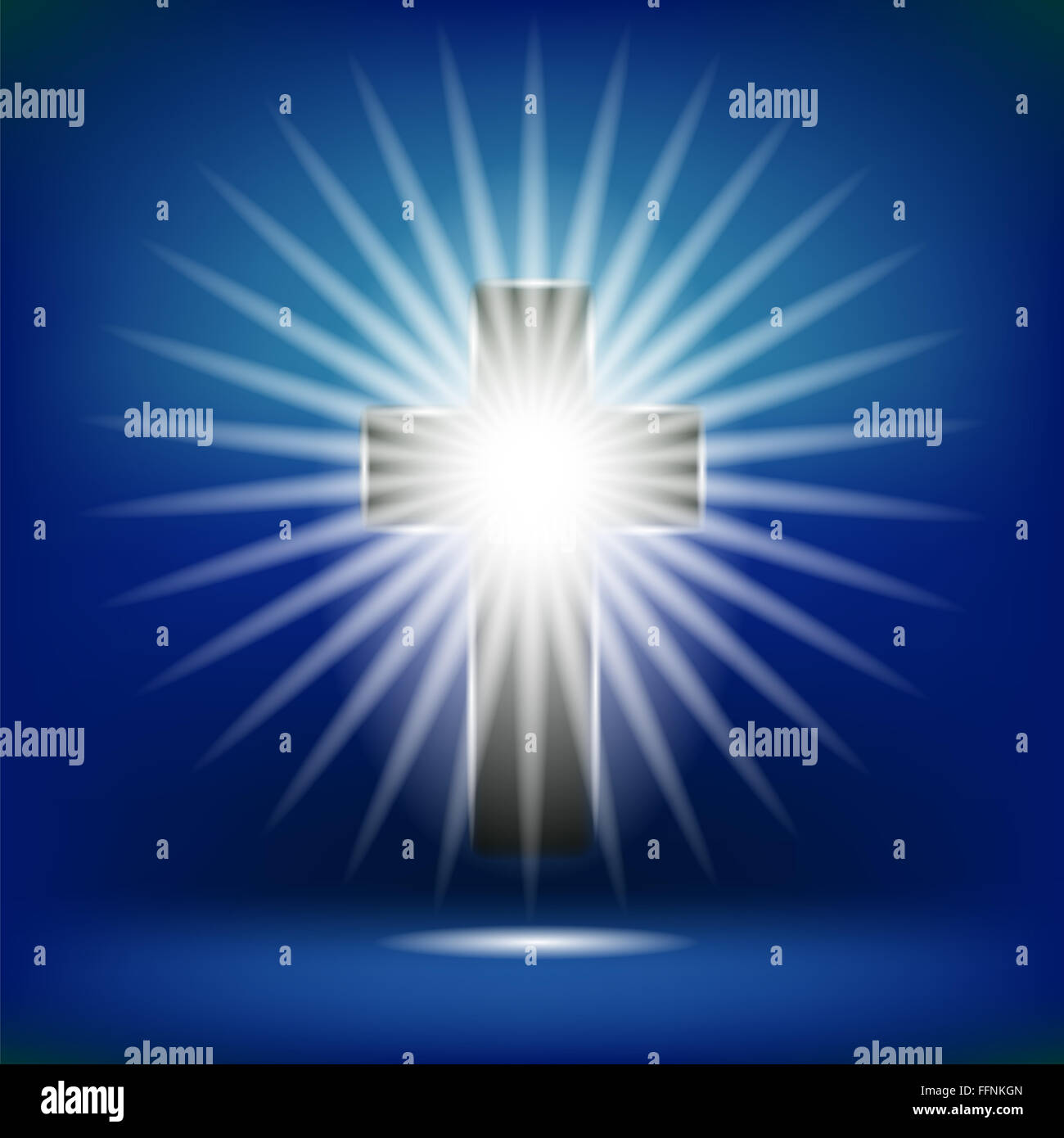 Shining Cross Isolated Stock Photo - Alamy