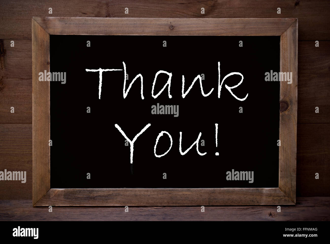 Chalkboard With Thank You Stock Photo - Alamy