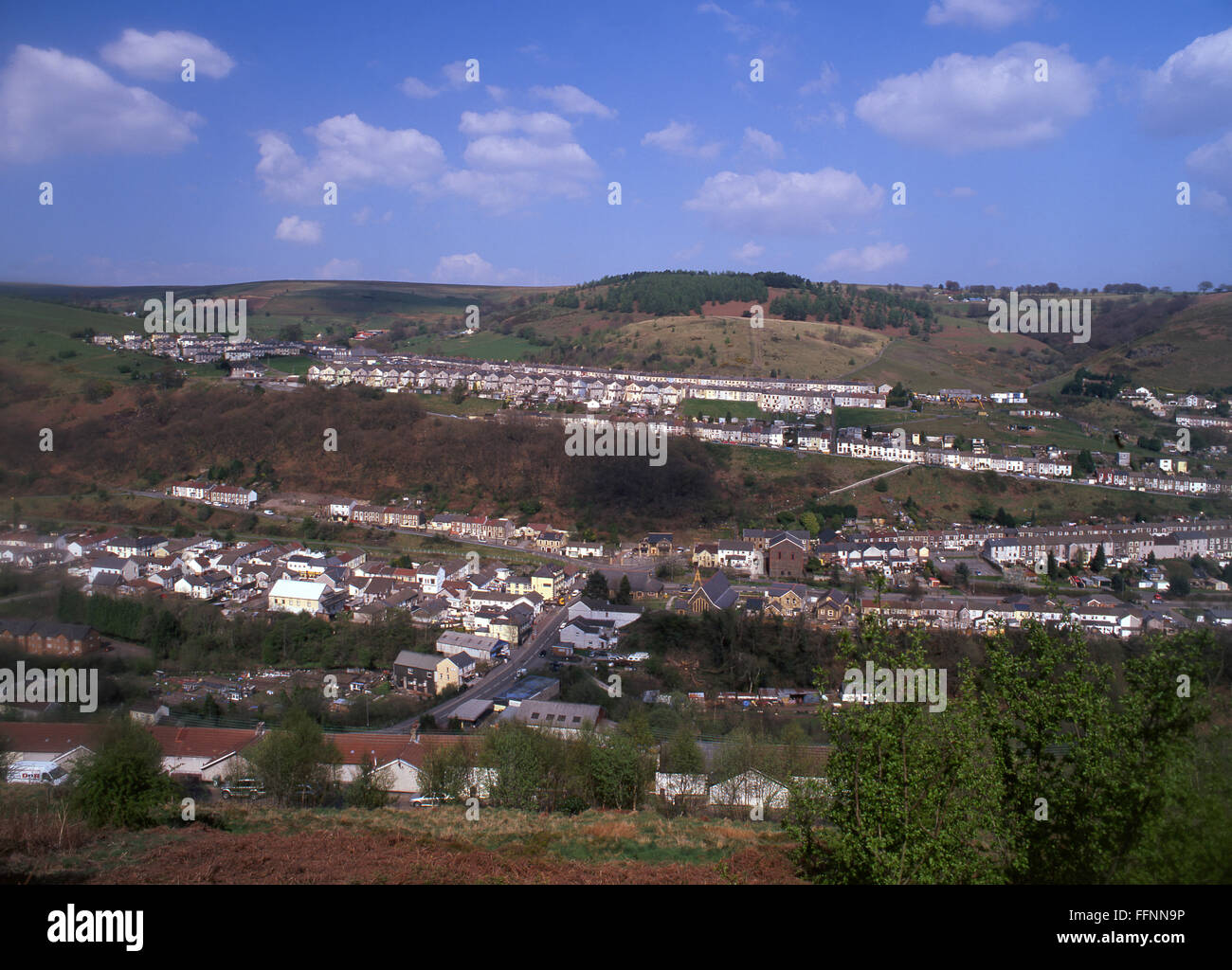 New Tredegar typical former South Wales Valleys mining village Rhymney Valley Caerphilly County South Wales UK Stock Photo