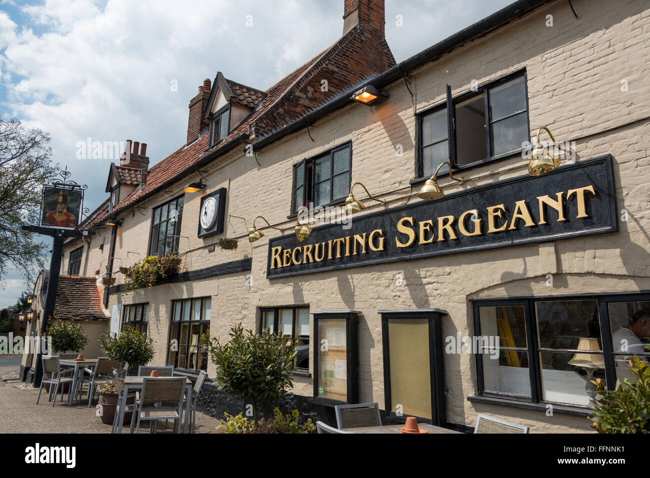 The Recruiting Sergeant pub in Coltishall, Norfolk Stock Photo