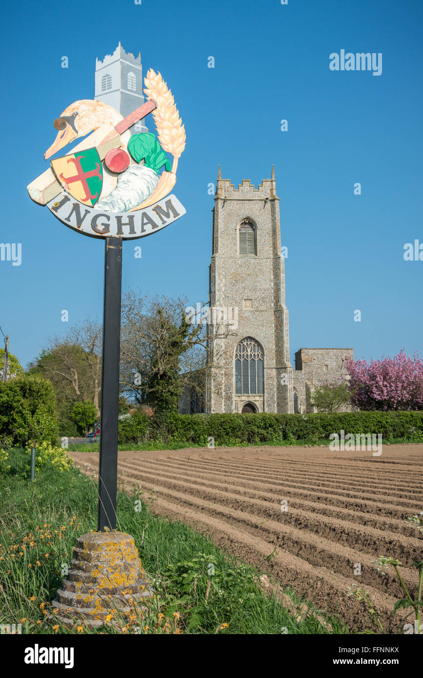 Holy Trinity Church at Ingham, Norfolk, England Stock Photo