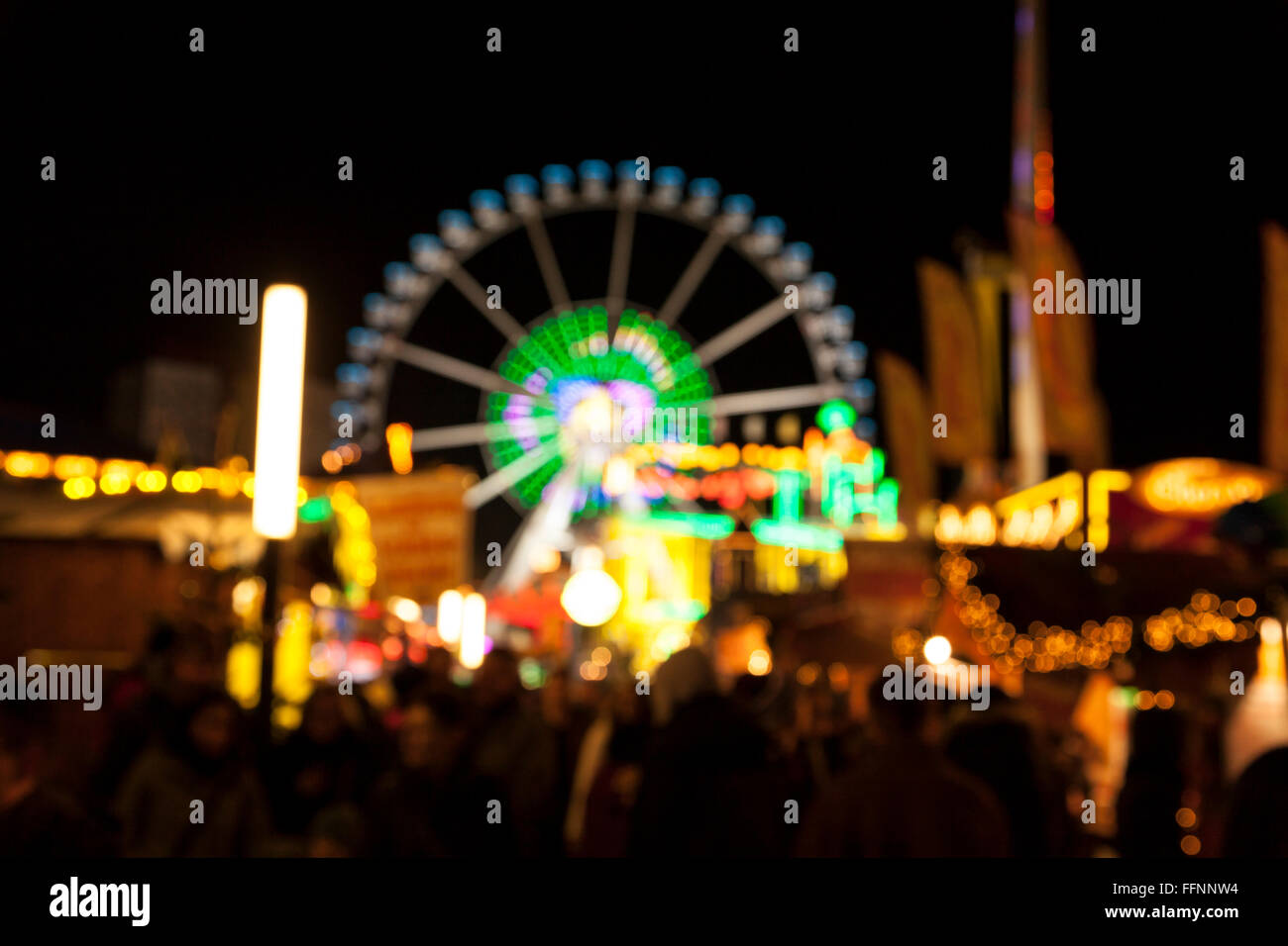 ferris wheel on amusement park Stock Photo