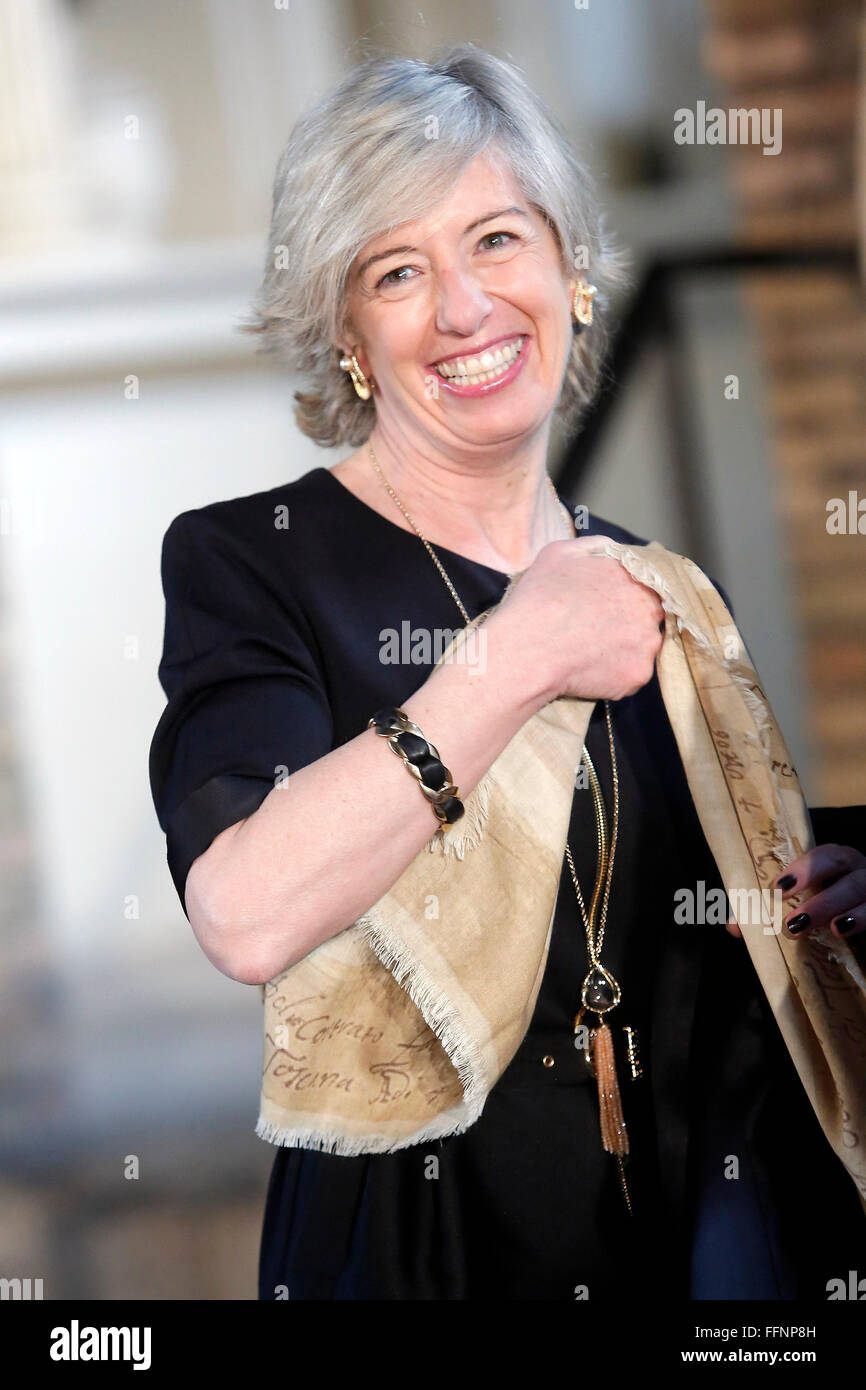Rome, Italy. 16th February, 2016. Stefania Giannini Rome 16th February 2016. Baths of Diocleziano. Cerimony for the birth of the Italian Task Force, Unite for Heritage, in defense of the cultural heritage.  Credit:  Insidefoto/Alamy Live News Stock Photo