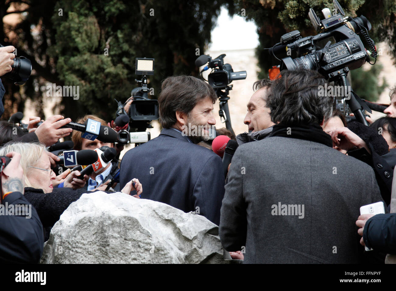 Rome, Italy. 16th February, 2016. Dario Franceschini Rome 16th February 2016. Baths of Diocleziano. Cerimony for the birth of the Italian Task Force, Unite for Heritage, in defense of the cultural heritage.  Credit:  Insidefoto/Alamy Live News Stock Photo