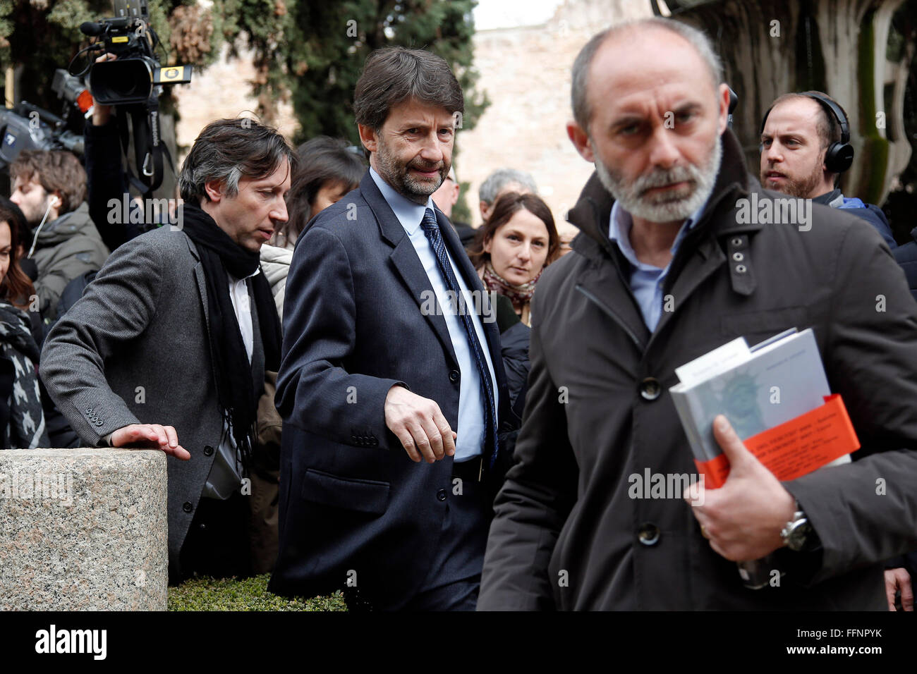 Rome, Italy. 16th February, 2016. Dario Franceschini Rome 16th February 2016. Baths of Diocleziano. Cerimony for the birth of the Italian Task Force, Unite for Heritage, in defense of the cultural heritage.  Credit:  Insidefoto/Alamy Live News Stock Photo