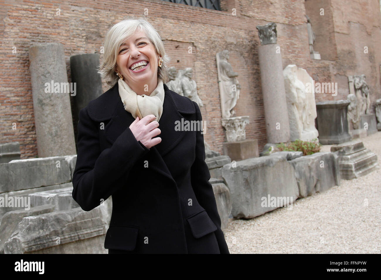 Rome, Italy. 16th February, 2016. Stefania Giannini Rome 16th February 2016. Baths of Diocleziano. Cerimony for the birth of the Italian Task Force, Unite for Heritage, in defense of the cultural heritage.  Credit:  Insidefoto/Alamy Live News Stock Photo