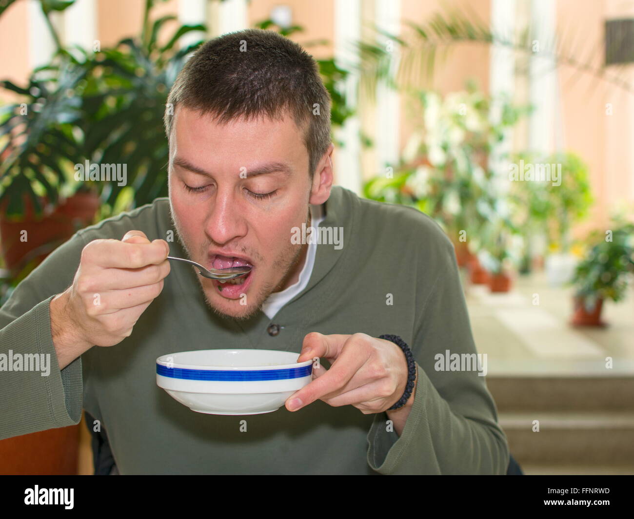 Man eating plate food hires stock photography and images Alamy