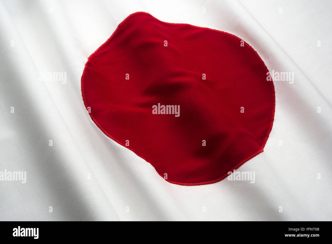 JAPANESE FLAG MADE OF STITCHED COTTON BUNTING Stock Photo - Alamy