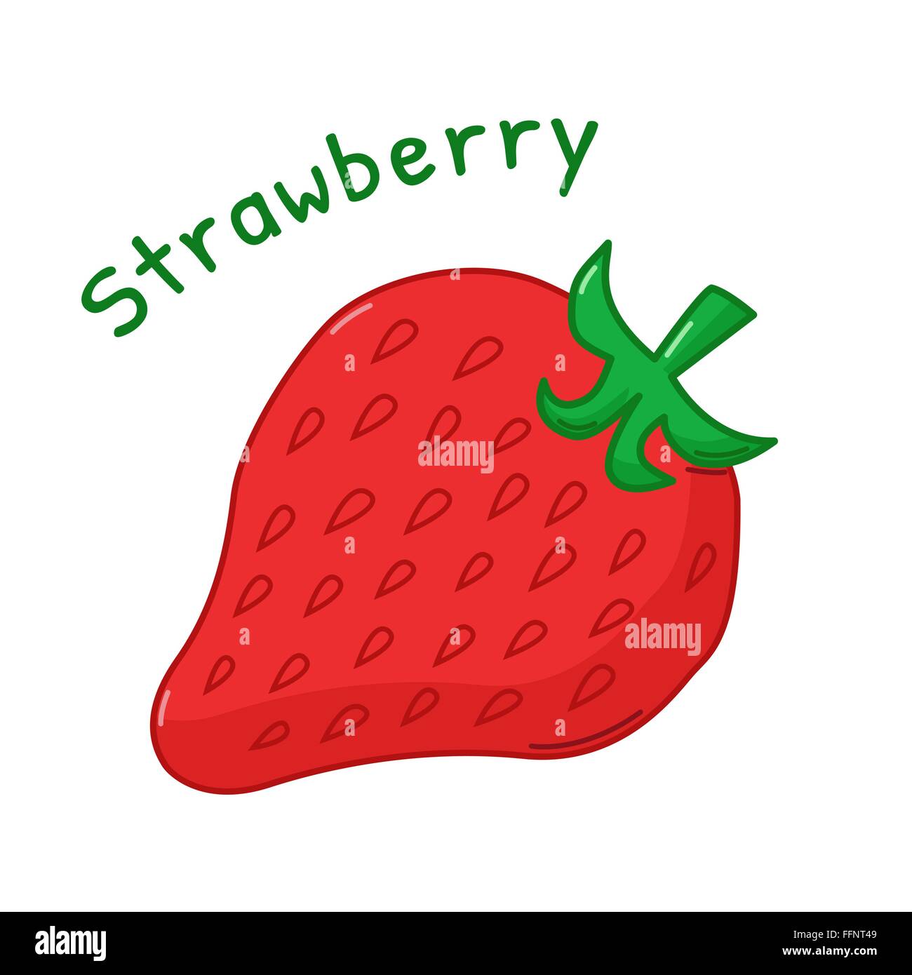 Isolated icon of raw strawberry with name Stock Vector Image & Art Alamy