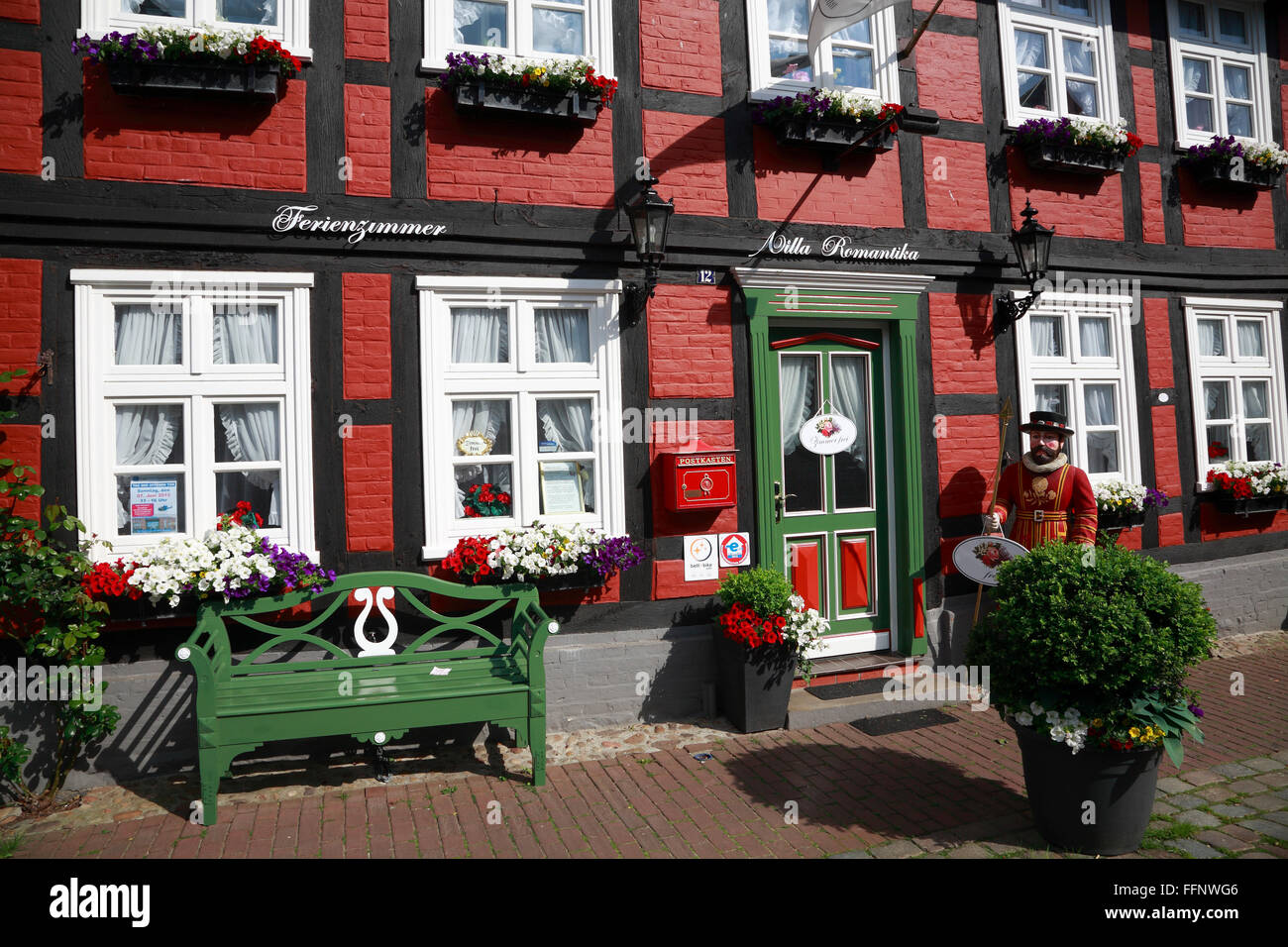 Pension Villa Romantica, Bett and Bike, Hitzacker Elbe, Lower Saxony, Germany, Europe Stock Photo