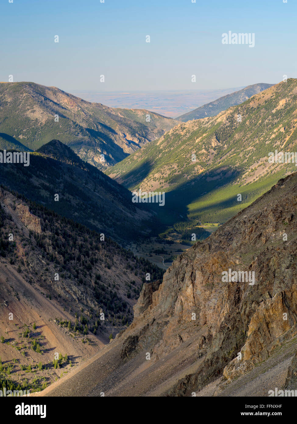 Looking down the Rock Creek Valley from above treeline, Absaroka
