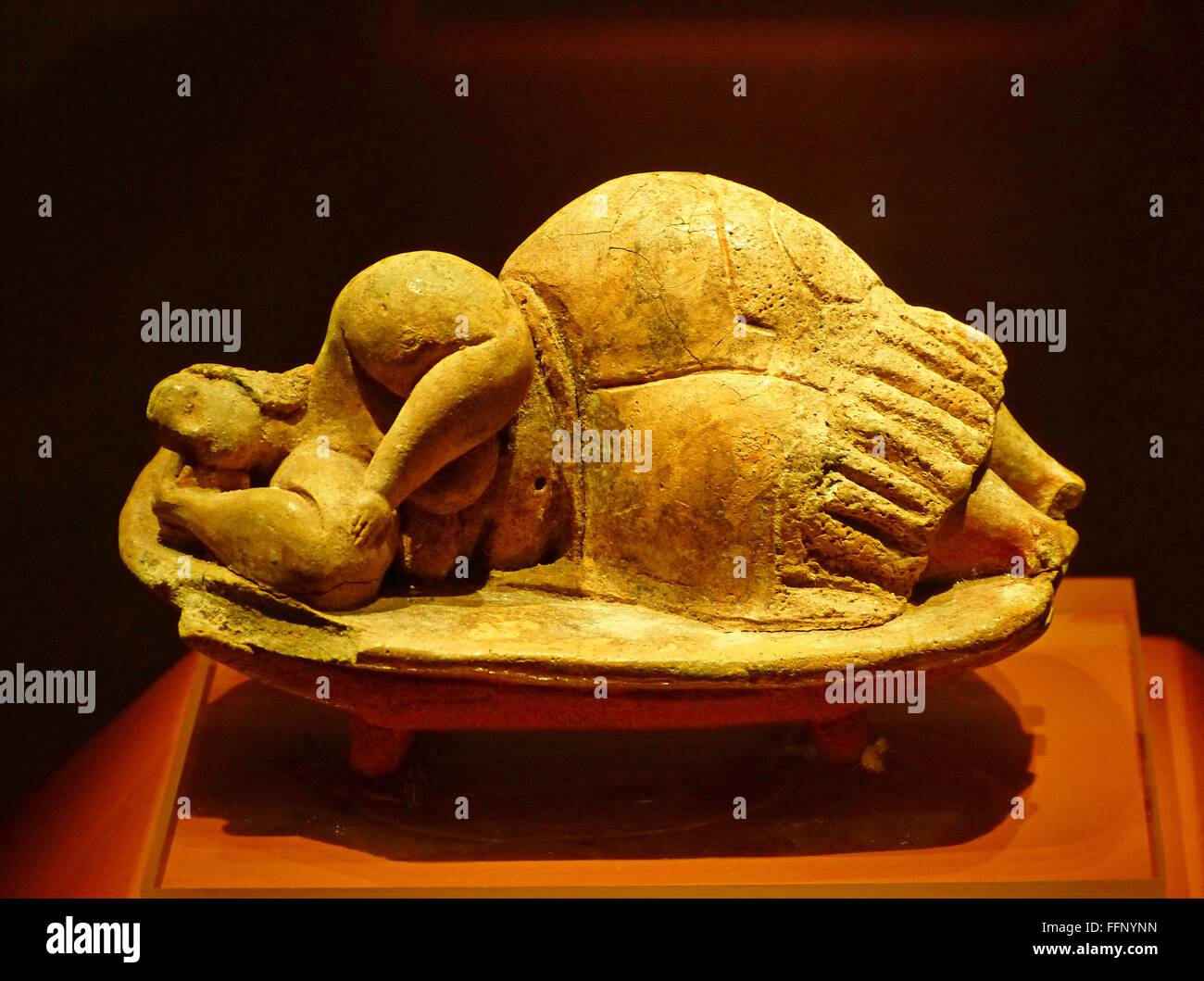 The famous Sleeping Lady at the National Museum of Archaeology in Valletta. Stock Photo