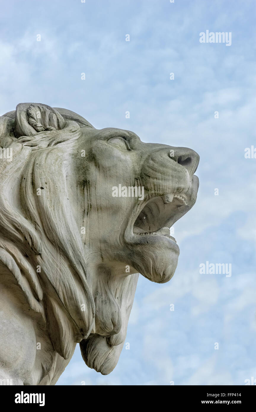 Statue of Lion Stock Photo - Alamy