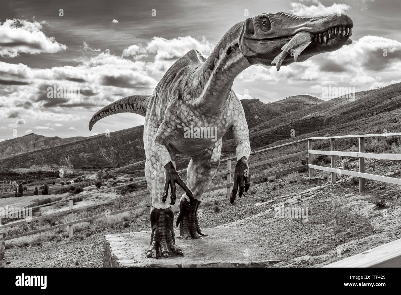 Dinosaur Baryonyx, Igea, La Rioja, Spain, Europe Stock Photo