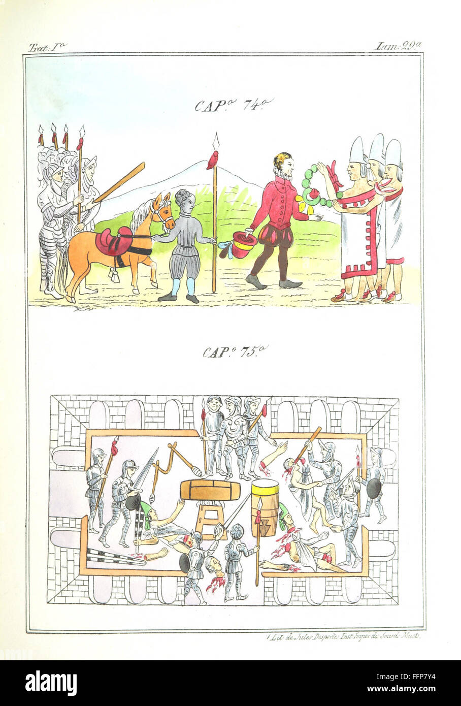 55 of 'Historia de las Indias de Nueva-España y islas de Tierra Firme ... La publica con un atlas, notas, y ilustraciones J. Stock Photo