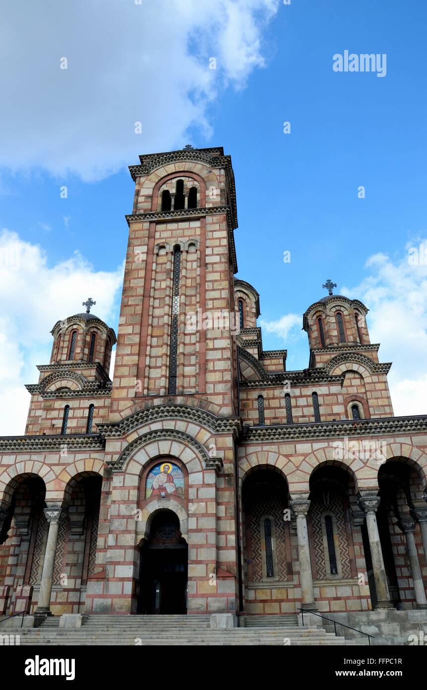 Christian Serbian Orthodox Church Of Saint Mark Belgrade Serbia Stock 