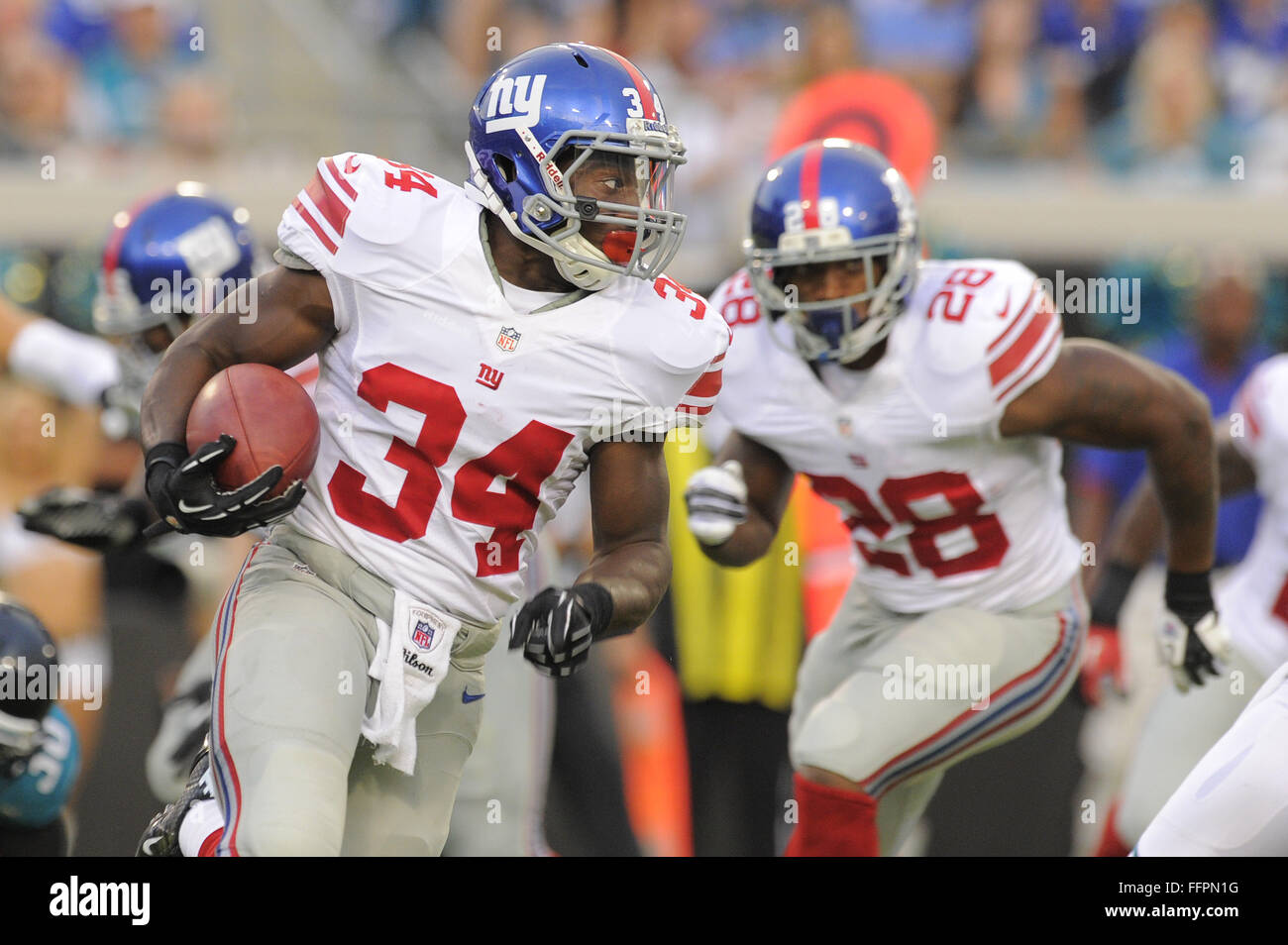 Jacksonville, FL, USA. 10th Aug, 2012. New York Giants running back