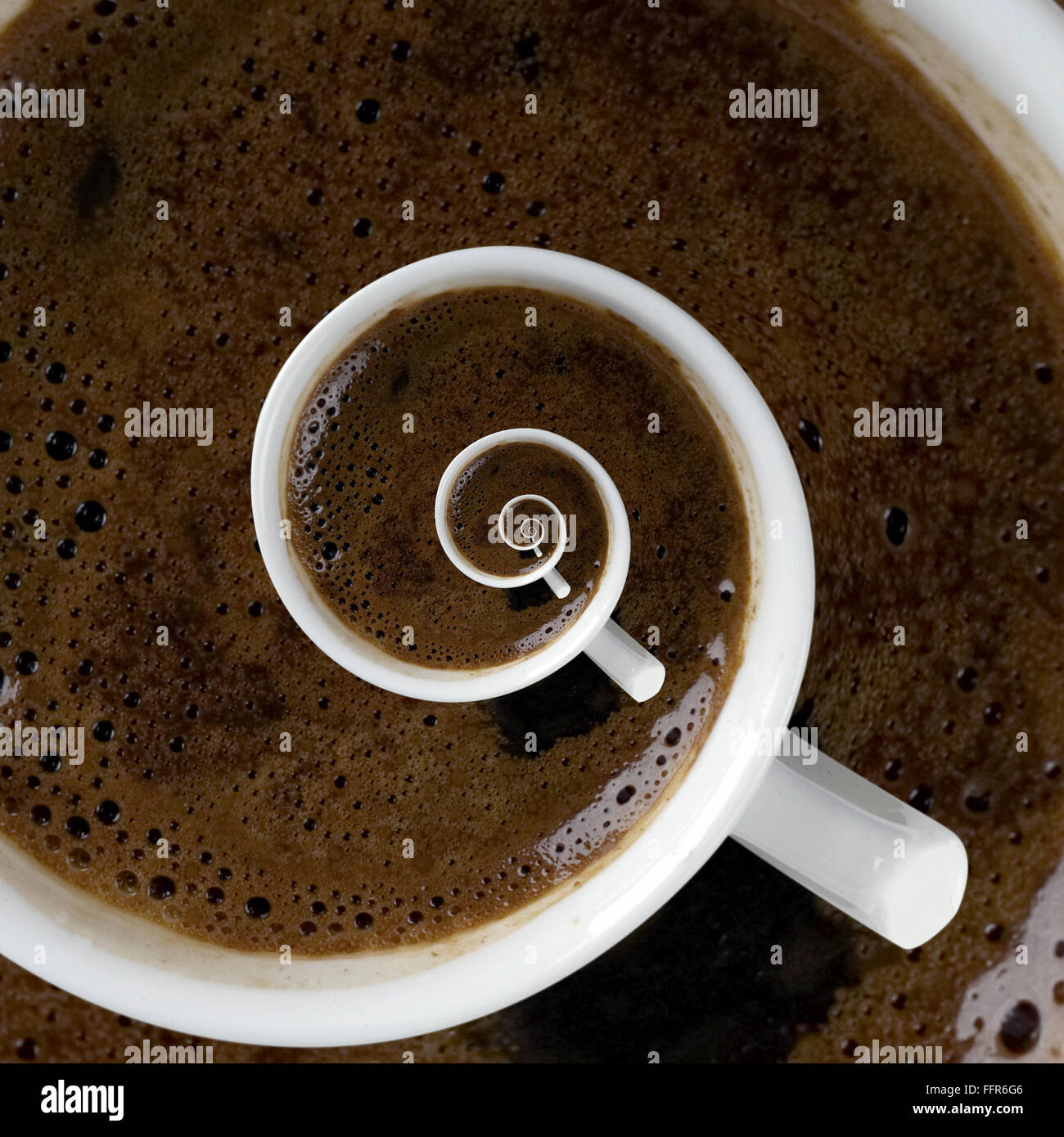 Fragrancy from Coffee Cup Above Stock Photo