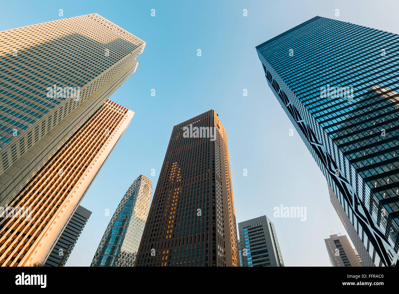 Skyscrapers in Shinjuku, Tokyo - Japan Stock Photo
