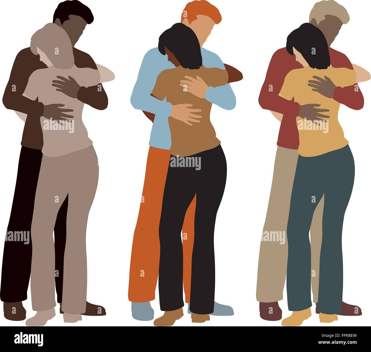 Couple hug cutout Stock Vector Images Alamy