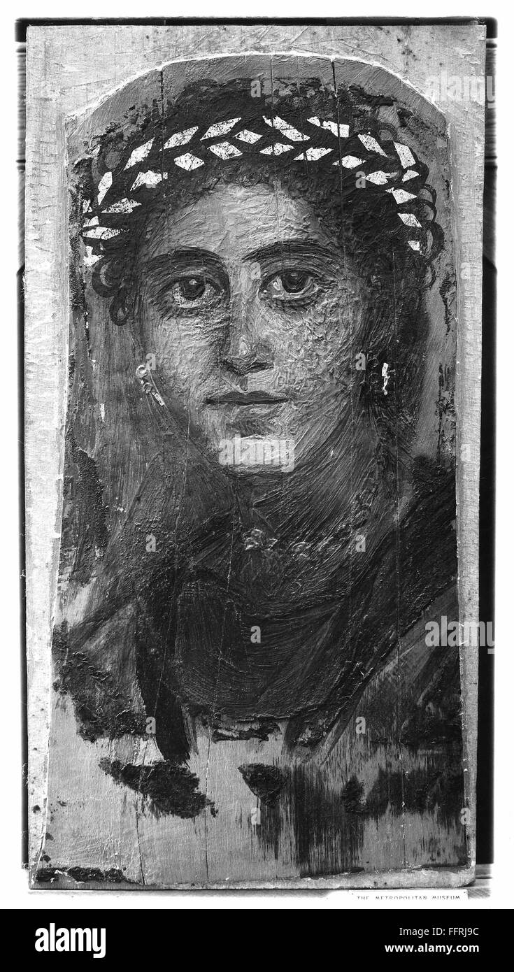 Funeral Portrait Rome ROME: FUNERAL PORTRAIT. /nPortrait of a woman, painted on a wooden ...